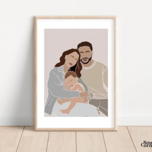 Custom portrait, a sentimental Valentine's Day gift that captures a moment.