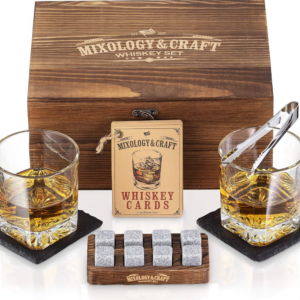 Mixology whiskey stone set, a unique gift for a whiskey lover.