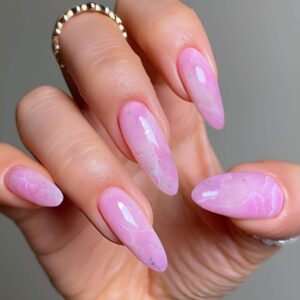 pink marble nails