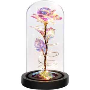 A handcrafted glass rose, representing timeless beauty and love.