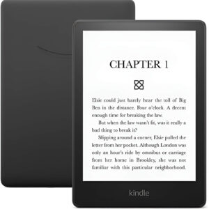 A Kindle e-reader for reading books on the go with a glare-free screen. 