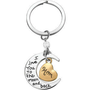 A personalized keychain featuring a special message, charm, or photo for a meaningful gift.