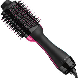 A versatile hair dryer and hot air brush combination for smooth, styled hair.