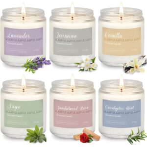 A set of beautifully scented candles in various fragrances to create a calming atmosphere.