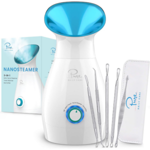 Compact facial steamer for skincare, a thoughtful beauty gift for her. Perfect gift for Valentine's Day