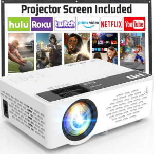 Portable mini projector for movie nights, a fun and tech-savvy gift idea.