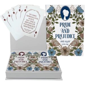 Literary-inspired playing cards for book lovers who enjoy game nights.