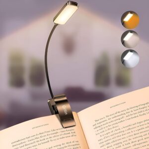 Clip-on reading light for late-night book lovers, ideal for bedtime reading.