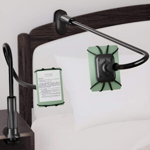 Adjustable Kindle holder stand for hands-free reading.