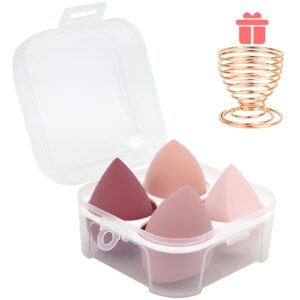 Small ventilated makeup sponge holders for hygienic and organized storage.